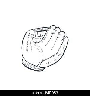 baseball bat sketch isolated Stock Vector