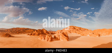 Panorama Sand desert Sinai, Egypt, Africa Stock Photo