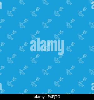 Difficult filming pattern vector seamless blue Stock Vector