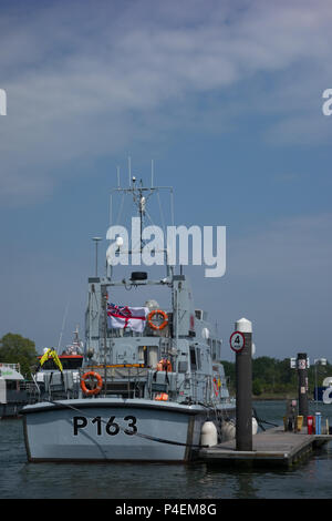 Archer Class Patrol Vessel HMS Express P163 alongside in Lowestoft, UK Stock Photo