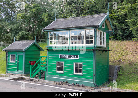 The Great Central Railway Rothley Cabin Signal Box In Leicestershire, United Kingdom Stock Photo