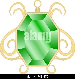 Peridot jewelry mockup, realistic style Stock Vector