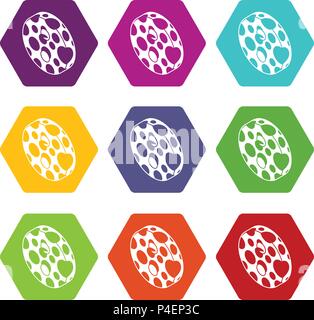 Clothes button icons set 9 vector Stock Vector