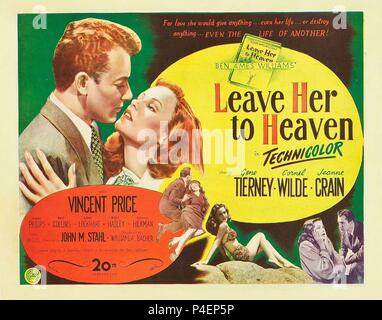 Original Film Title: LEAVE HER TO HEAVEN.  English Title: LEAVE HER TO HEAVEN.  Film Director: JOHN M. STAHL.  Year: 1945. Credit: 20TH CENTURY FOX / Album Stock Photo