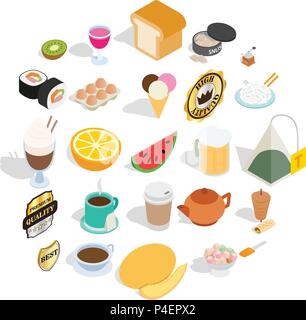 Quencher icons set, isometric style Stock Vector