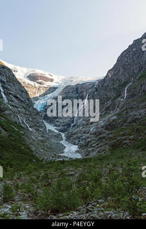 Kjenndalsbreen, Loen in Stryn Municipality,Nordfjord, Norway a branch of Jostedalsbreen the largest glacier in Europe. Stock Photo