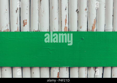 wooden logs painted in white for background Stock Photo