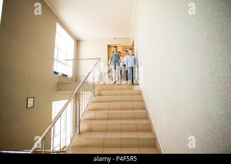 Pupils going on break Stock Photo