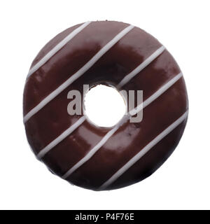 Food: dark chocolate donut, isolated on white background Stock Photo