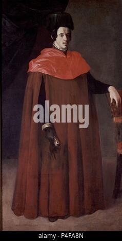 Spanish school. Doctor of Law at the university of Salamanca. Doctor en leyes de la universidad de Salamanca. 1635. Oil on canvas (195,5x104,5). Boston (Massachussetts), Isabella Saint Garder museum. Author: Francisco de Zurbaran (c. 1598-1664). Location: MUSEO ISABELLA STEWARD GARDNER, BOSTON-MASSACHUSETTS. Stock Photo