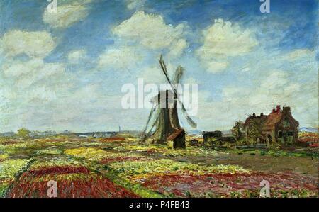 Champs De Tulipes En Hollande Claude Monet Orsay Museum Paris France Europe Stock