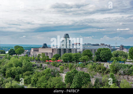 Photo of the National Gallery of Canada in Ottawa, Ontario taken from behind the Parliament buildings. Stock Photo