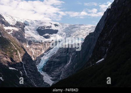 Kjenndalsbreen, Loen in Stryn Municipality,Nordfjord, Norway a branch of Jostedalsbreen the largest glacier in Europe Stock Photo