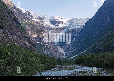 Kjenndalsbreen, Loen in Stryn Municipality,Nordfjord, Norway a branch of Jostedalsbreen the largest glacier in Europe Stock Photo