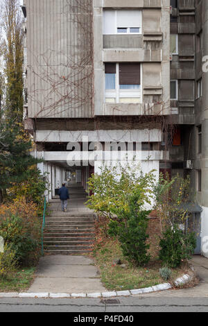 Belgrade, Serbia, prefabricated housing estate in Blok 23 in New Belgrade Stock Photo