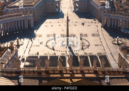 Rome city view of St Peter's Square in Vatican City high aerial view Stock Photo