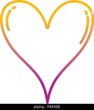 degraded line art heart shape love symbol Stock Vector Image & Art - Alamy