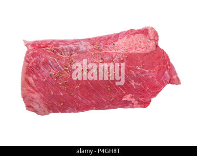 Raw Corned beef isolated on white background Stock Photo