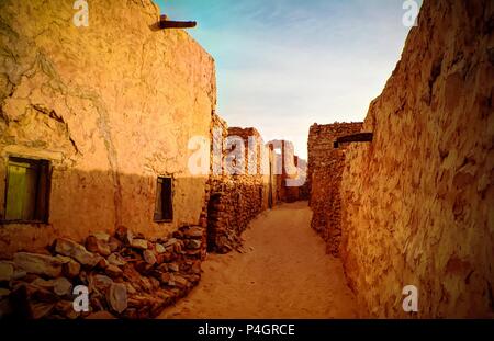 Streets of the Chinguetti old city, Mauritania Stock Photo