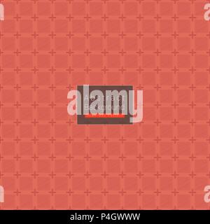 Abstract brick red color seamless pattern, vector illustration Stock Vector