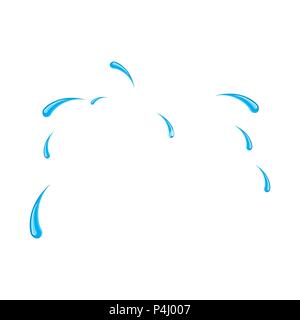 sweat drops for comic book character vector design isolated on white Stock Vector
