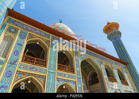 Shiraz, Iran - March 25, 2018: Mirrored mausoleum of Sayyed Alaeddin Hossein Stock Photo