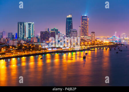 Aerial view of the beautiful city of Phnom Penh in Cambodia, situated ...