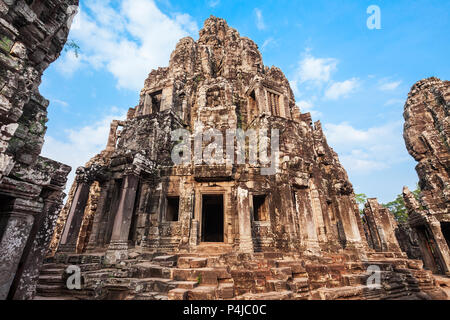 Bayon is a well known khmer temple at Angkor in Cambodia Stock Photo