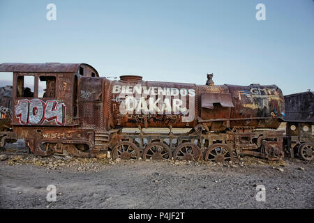 Cementerio de los Trenes, Uyuni, Bolivia Stock Photo