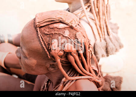Himba woman in Namibia Stock Photo