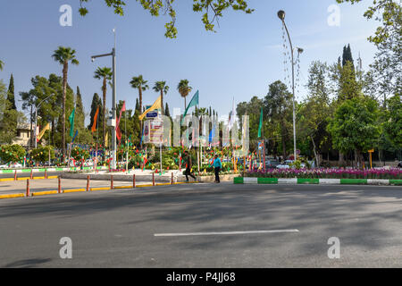 Shiraz, Iran - March 25, 2018: View on the road Azadi boulevard Stock Photo