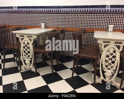 interior of an ancient chocolate shop in Valencia, Spain Stock Photo