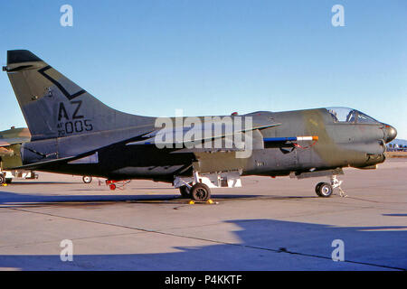 152d Tactical Fighter Squadron A-7D Corsair 70-1005. Stock Photo