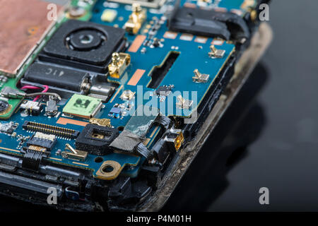 Repair, restoration of mobile phone. Stock Photo