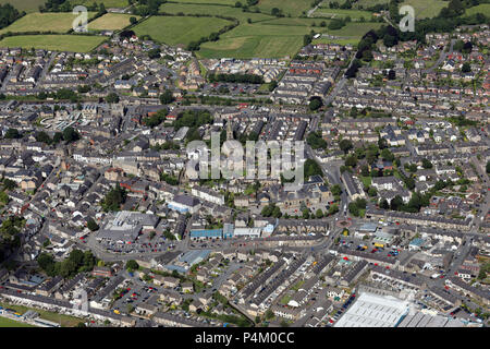 aerial view of the Lancashire town of Clitheroe, UK Stock Photo - Alamy