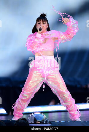 Charli XCX performs during the Reputation Stadium Tour opener at
