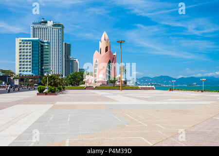 Nha Trang city center urban skyline view in south Vietnam Stock Photo