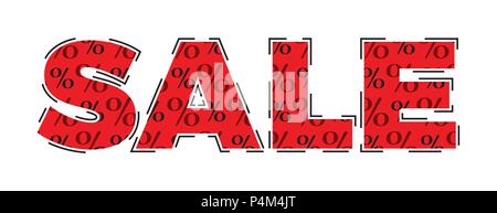 SALE Flat design Illustration concept on white Stock Vector