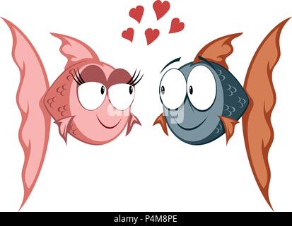 fish in love cartoon