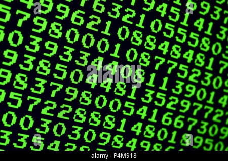 Macro of password selection on the monitor of the office computer. The concept of hacking the protection of a personal data keeper. The stream of supp Stock Photo