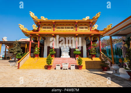 Buu Son Buddhist Temple near the Poshanu or Po Sahu Inu Cham Tower in Phan Thiet city in Vietnam Stock Photo