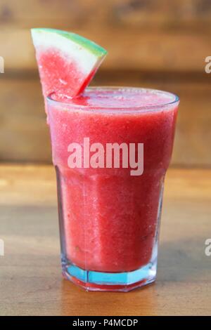 Watermelon juice blended with ice Stock Photo