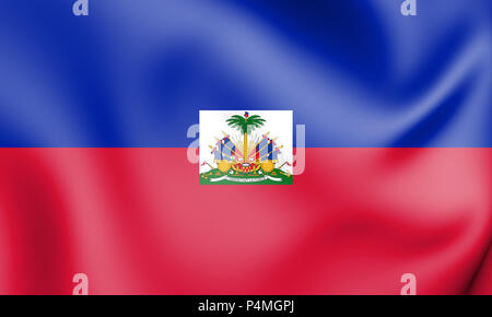3D Flag of Haiti. 3D Illustration. Stock Photo