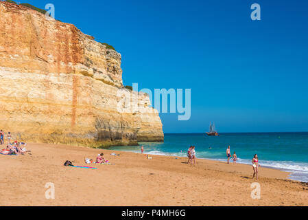 Praia de Benagil -  beautiful beach and coast in Portugal, Algarve Stock Photo