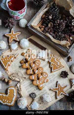 Gingerbread cookies for Christmas Stock Photo
