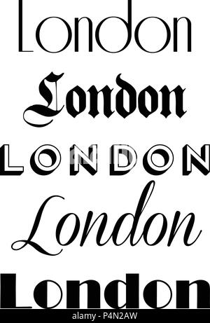 London sign handwritten lettering. London city Typography Graphics ...