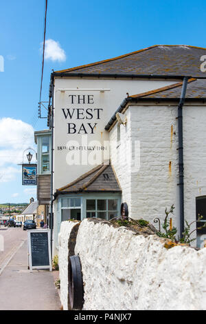 BRIDPORT, DORSET, UK - 6JUN2018: The West Bay Hotel is an 18th Century Inn in West Bay. Stock Photo