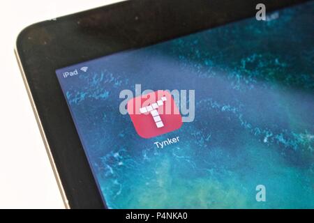 Tynker: Coding for kids app on an iPad Air Stock Photo