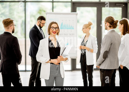 Business woman at the conference Stock Photo