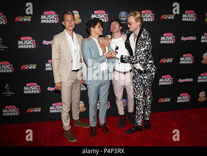 HOLLYWOOD, CA - JUNE 22: The Vamps, at the 2018 Radio Disney Music Awards at the Dolby Theatre in Hollywood, California on June 22, 2018. Credit: Faye Sadou/MediaPunch Stock Photo